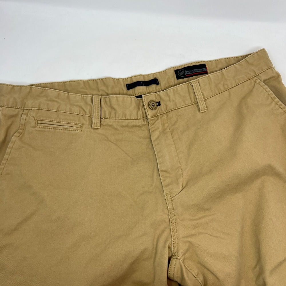 Weatherproof Men's Utility Pants Straight Fit, 42W 30L Khaki *Actual Fit 40x28